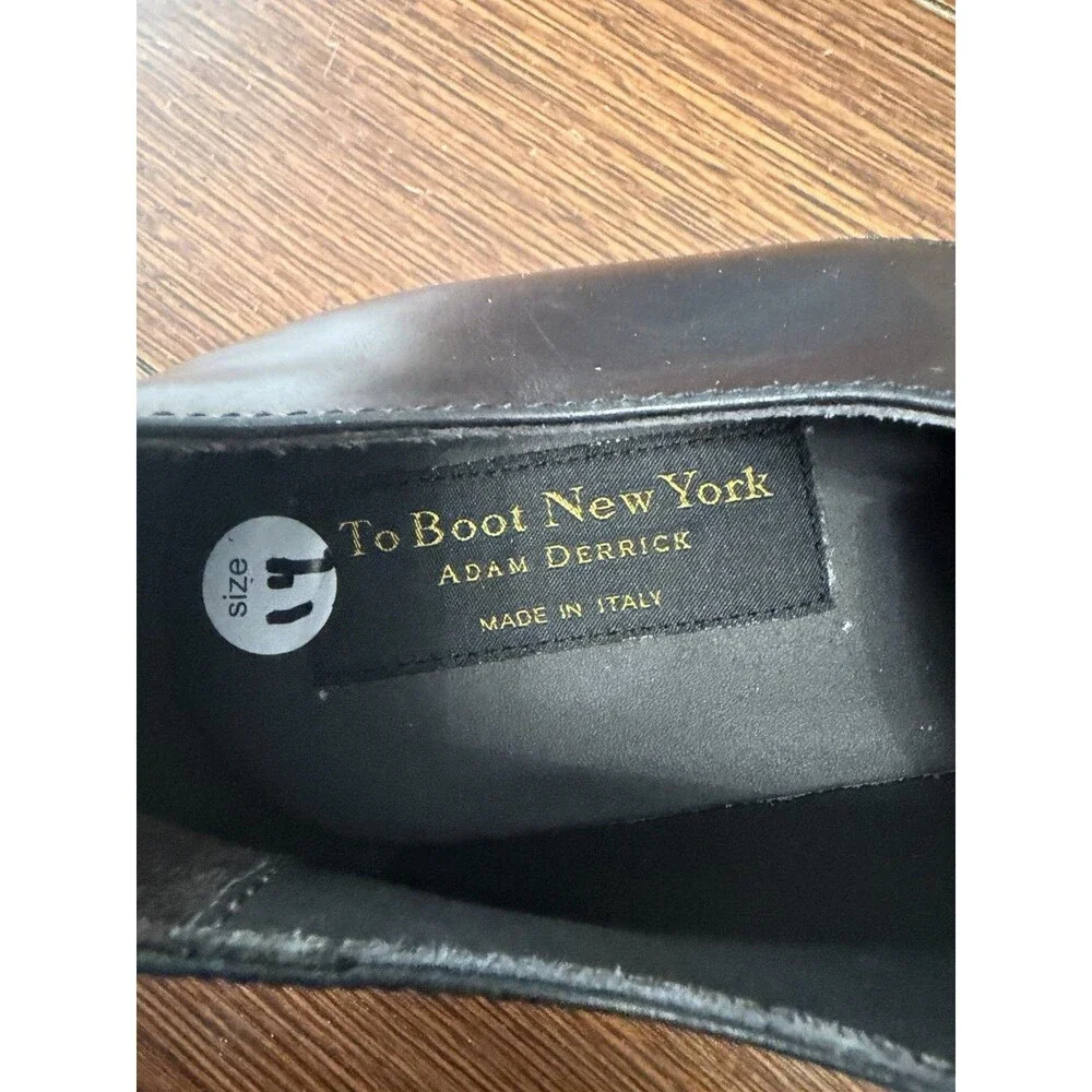 To Boot New York Adam Derrick  Black Leather Dress Cap-toe Shoes - Size 14 NWOT